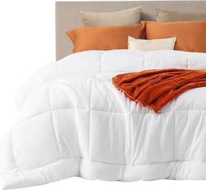 lot 22286 image: Bedsure Comforter Duvet Insert, Cal King (96x102) All-Season Quilted, White