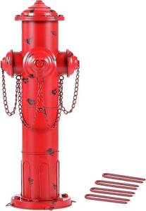 lot 22300 image: 24H Metal Fire Hydrant for Dogs to Pee On, Vintage M & L Fire Hydrant Post