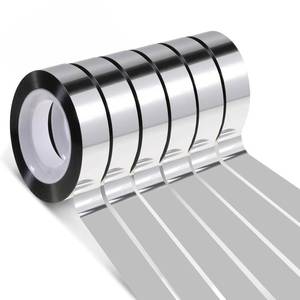 lot 22335 image: Metallic Mirror Tape, 6 Rolls, Silver, 12 Inch Self-Adhesive Decorative Tape