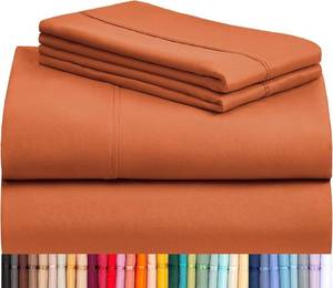lot 22339 image: King Size Sheets Set, Cooling & Soft Deep Pocket Bed Sheets, 4PC