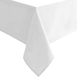 lot 22341 image: Hiasan White Rectangle Tablecloth, 60 x 84 Inch, 1 Pack