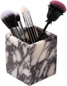 lot 22351 image: Marble Makeup Brush Holder - Viola Candle Toothbrush Cup, Desk Organizer