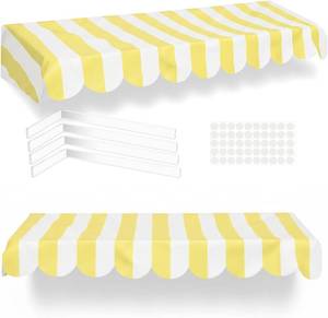 lot 22366 image: Tallew Waterproof Circus Awning Carnival Tent Hanging Decor, Yellow White