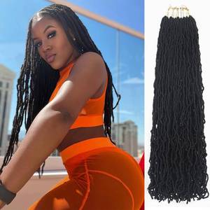 lot 22373 image: Faux Locs Crochet Hair 20In Soft Locs Wave Braids Hair for Black Women7Pack