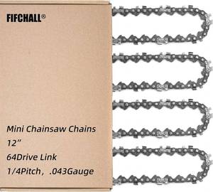 lot 22382 image: 4-Pack 12-In Chainsaw Chain 14in LP Pitch .043in Gauge 64 Drive Links