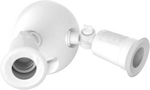 lot 22387 image: Two-Head PAR Light Holder with Dusk-to-Dawn Photocell UL Listed 120V White