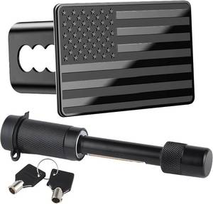 lot 22389 image: SINGARO Tow Hitch Cover - Flag Metal for 2-Inch Hitches, 58-Inch Pin