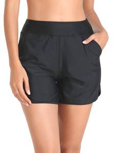lot 99900 image: Colloyes Womens Black 5 Inseam Board Shorts UV Sun Protection Size Small