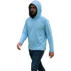 lot 99929 image: 2-in-1 Cooling Mosquito Jacket with Hood for Men & Women - UPF 50 Sun Protection with Adjustable Face Mesh, Long Sleeve Mesh Net Bug Hoodie, Lightweight & Breathable for Hiking, Camping, Fishing XL