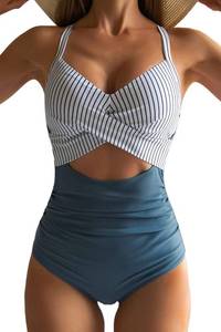 lot 99931 image: Eomenie Womens Tummy Control One Piece Swimsuit Cutout Bathing Suit XL