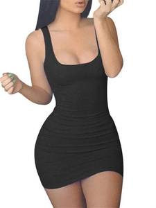 lot 99965 image: GOBLES Womens Casual Sleeveless Mini Bodycon Tank Club Dress Black Small
