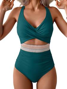 lot 99980 image: B2prity Womens One Piece Swimsuit Tummy Control High Waisted Bathing Suit Medium
