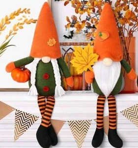 lot 20367 image: Aivieyill Fall Gnome Decorations, 2 Pack