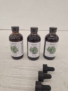 lot 20371 image: HBNO Tea Tree Essential Oil Set 3pc w Dropper