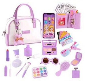 lot 20493 image: GLUAAE 37 Pcs Kids Play Purse Pretend Makeup Set