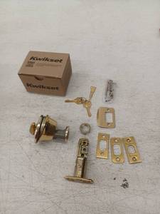 lot 20540 image: Kwikset Keyed Entry Door Lock Set w Hardware, 2 Pack