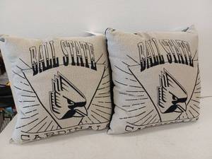 lot 20608 image: NCAA Ball State Throw Pillows, 2 Pack, 26x26