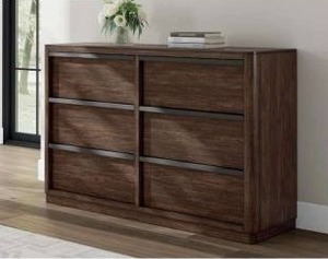 lot 20621 image: Ashley Kendamore 6-Drawer Dresser Chest