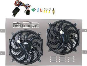 lot 101714 image: Retails for $149 Aluminum Radiator Shroud Fan for 1988-1999 Chevy GMC C1500 C2500 C3500 K1500 K2500 K3500 Pickup Suburban 5.0L 5.7L V8
