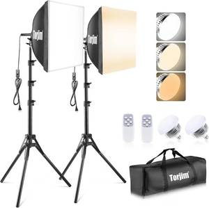 lot 101723 image: Torjim Softbox Photography Lighting Kit  16 X 16 & 85W LED Studio Lights