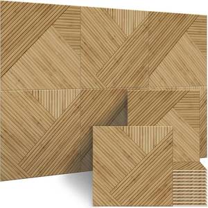 lot 101754 image: BUBOS 6-Pack Acoustic Panels, Wood Grain Sound Absorbing Panels, 23.6x23.6