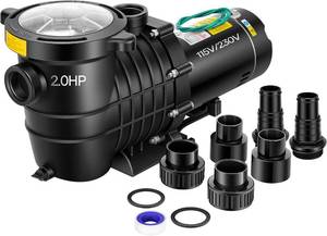 lot 201584 image: Retails for $240 VIVOHOME 2.0HP 6800GPH Pool Pump for InAbove Ground Pools 115V230V