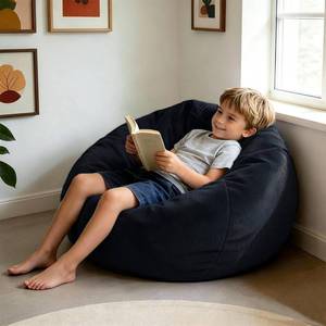 lot 201597 image: LPMOERA 3FT Memory Foam Filling Bean Bag Chair Black
