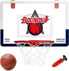 lot 201617 image: Bounova Indoor Over the Door Basketball Hoop Large 20 x 13 Backboard