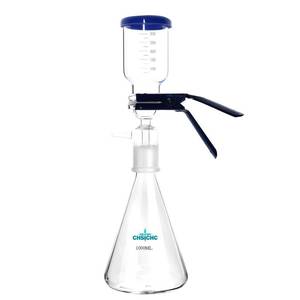 lot 301617 image: 1000ml Glass Vacuum Suction Filter, Lab Vacuum Filtration Distillation Apparatus for Filtering in Lab with 300mL Graduated Funnel