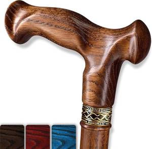 lot 301630 image: Asterom Walking Cane for Men & Women - Handmade, Ergonomic, Wooden Canes - Cool Walking Sticks for Seniors