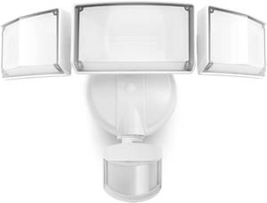 lot 301637 image: LUTEC 72W 7500LM LED Security Lights Motion Sensor Light Outdoor, 5000K Daylight, IP65 Waterproof, Dusk to Dawn, 3-Head Motion Detected Flood Light for Garage, Yard, Porch(White)