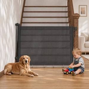 lot 301638 image: Cumbor 37-55 Retractable Baby Gates for Stairs & Doorways, Indoor Outdoor