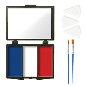 lot 301657 image: Red White Blue Face Paint with Mirror 3 Brush3 Sponge For Halloween