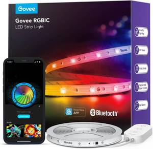 lot 301662 image: Govee 16.4ft RGBIC LED Strip Lights, LED Lights for Bedroom, APP Control