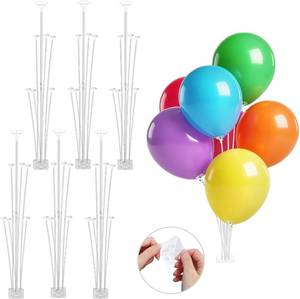 lot 401559 image: LOLStar Balloon Stand Kit, 6 Pack Table & Floor Balloon Arch Stands with Adhesive Base, Sticks & Archer Holder Easy DIY Assembly. Ideal for Party Decorations Indoor, Outdoor, Table, Floor Party Decor