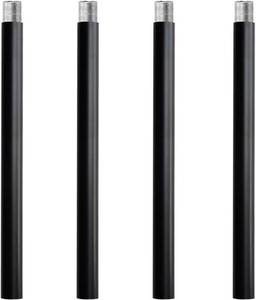 lot 401566 image: Matte Black M10 Threaded Light Fixture Extension Rod, 4 Inches