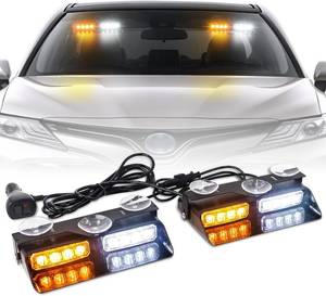 lot 401571 image: XRIDONSEN 2 in 1 Dash Strobe Lights Interior LED Windshield Lights