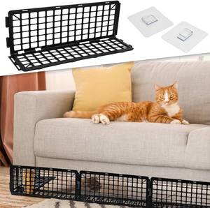 lot 401572 image: Under Bed Blocker for Pets, Adjustable Under Bed & Couch Blockers, 8 PCS Black Plastic Barriers & Stoppers for Dogs & Cats