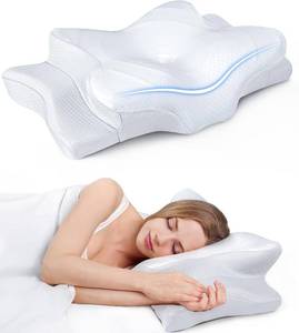 lot 401573 image: Ultra Pain Relief Cooling Pillow for Neck Support, Adjustable Cervical Pillow Cozy Sleeping, Odorless Ergonomic Contour Memory Foam Pillows, Orthopedic Bed Pillow for Side Back Stomach Sleeper
