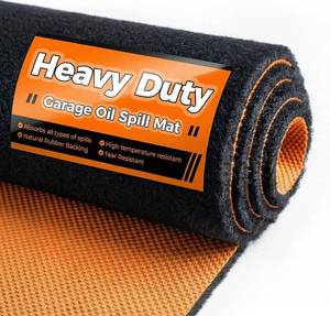 lot 401577 image: Heavy Duty Oil Spill Mat 64X32, 14 Thick Garage Floor Mat for Under Car