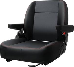 lot 401578 image: Retails for $126 Universal Forklift Seat,Riding Lawn Mower Seat with Armrest,Tractor Seat with Micro Switch and Safety Belt,Storage Pouch on The Back for Mower Excavator Skid Loader Backhoe Dozer Telehandler