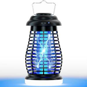 lot 401586 image: Bug Zapper Outdoor & Indoor,Cordless Portable Mosquito Zapper with Rechargeable 4800mAh Battery & Auto OnOff,Mosquito Repellent Outdoor Patio,Electric Fly Trap for Camping,Kitchen,Backyard,Patio