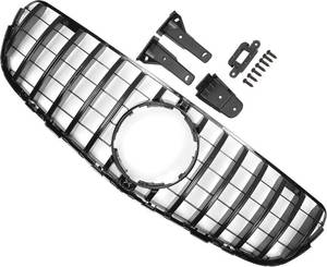lot 251590 image: Retails for $112 X AUTOHAUX Front Upper Hood Bumper Grille Grill for Mercedes-Benz GLC250 2017-2018 Front Upper Bumper Kidney Grille Grill with Hole Gloss Black