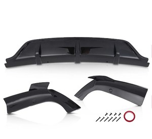 lot 471474 image: Retails for $149 Rear Diffuser Lip Gloss Black Fit For 2020-2024 BMW X6 G06 M Sport IKON Style PP