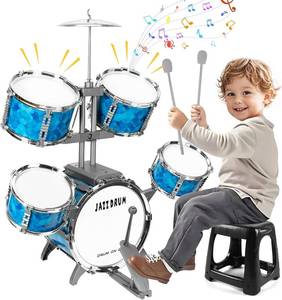 lot 211672 image: Kids Drum Set 5 Piece Drums Set for Toddlers 3-5, Toddler Drum Set 5-7 Musical Instrument Toys Percussion Birthday for 3 4 5 6 7 8 Years Old Kid Girls Boys