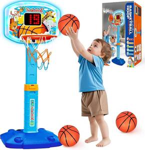 lot 211677 image: Toddler Basketball Hoop for Ages 2 3 4, Indoor Outdoor Kids Basketball Goal