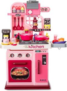 lot 211681 image: Kids Kitchen Playset,Cooking Stove,Play Sink,Oven,Lights & Sounds,Ages 3
