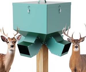 lot 211686 image: Retails for $200 150lb Capacity Gravity-Fed Deer Feeder