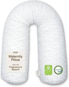 lot 211698 image: Coop Home Goods Original Adjustable Maternity Pillow, with Memory Foam and Washable Cover, Body Pillow for Pregnancy, Side Sleeper and Full Body Support During Pregnancy