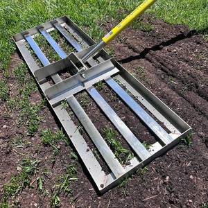 lot 311574 image: Rocklin  Lawn Leveling Rake  Stainless Steel Surface Leveling Tool  Level Soil or Dirt Ground Surfaces Easily  30 x 10 Ground Plate  78 Extra Long Handle